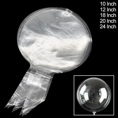 10pcs 10-24inch Transparent Bobo Bubble Balloon Clear Inflatable Air Helium Globos Wedding Birthday Party Decoration Baby Shower - Slobuy