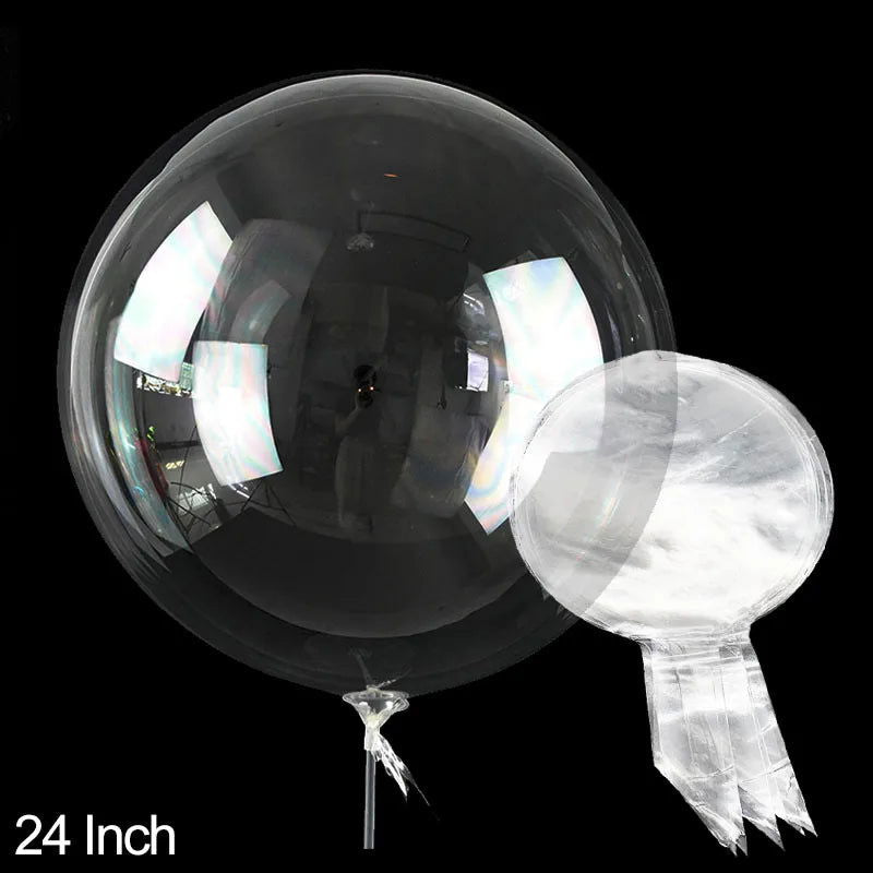 10pcs 10-24inch Transparent Bobo Bubble Balloon Clear Inflatable Air Helium Globos Wedding Birthday Party Decoration Baby Shower - Slobuy