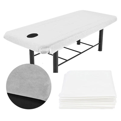 10pcs 110x215cm Disposable Sheets Table Cover For Business Trip Massage Bed Non-woven Spa Solid Salon Travel Tattoo Breathable - Slobuy