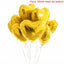 10pcs 18inch Rose Gold Love Heart Shape Foil Balloons Wedding Birthday Party Decorations Aluminum Foil Ballons Air Balls Globos - Slobuy