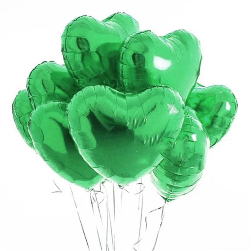 10pcs 18inch Rose Gold Love Heart Shape Foil Balloons Wedding Birthday Party Decorations Aluminum Foil Ballons Air Balls Globos - Slobuy