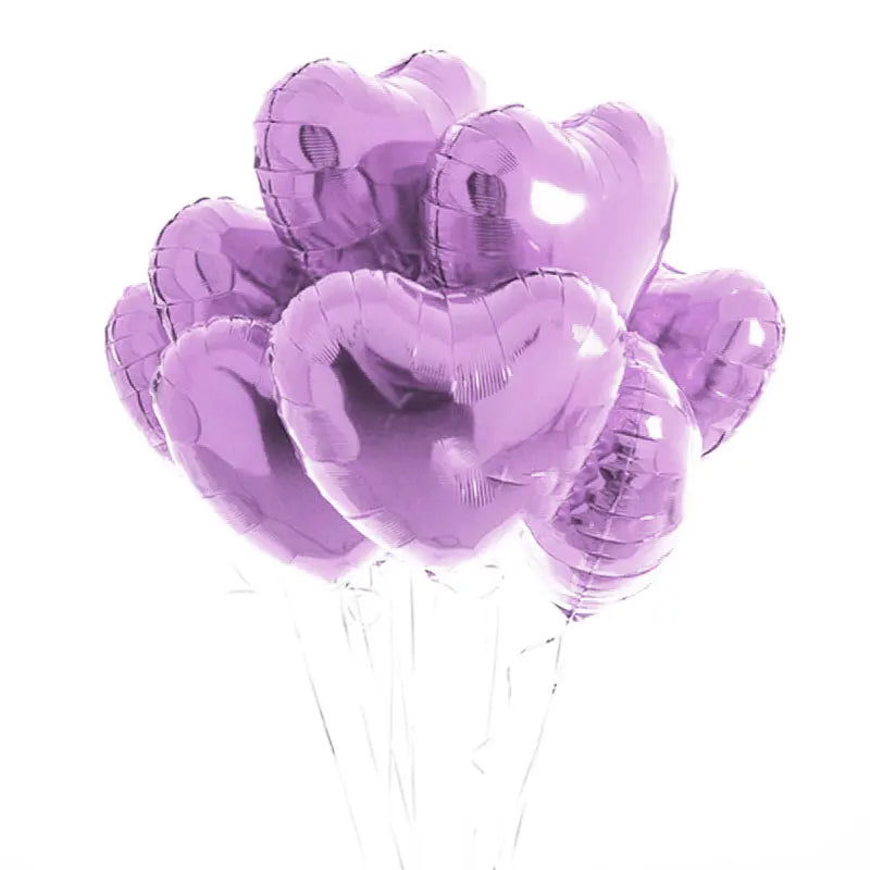 10pcs 18inch Rose Gold Love Heart Shape Foil Balloons Wedding Birthday Party Decorations Aluminum Foil Ballons Air Balls Globos - Slobuy