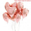10pcs 18inch Rose Gold Love Heart Shape Foil Balloons Wedding Birthday Party Decorations Aluminum Foil Ballons Air Balls Globos - Slobuy