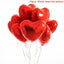 10pcs 18inch Rose Gold Love Heart Shape Foil Balloons Wedding Birthday Party Decorations Aluminum Foil Ballons Air Balls Globos - Slobuy