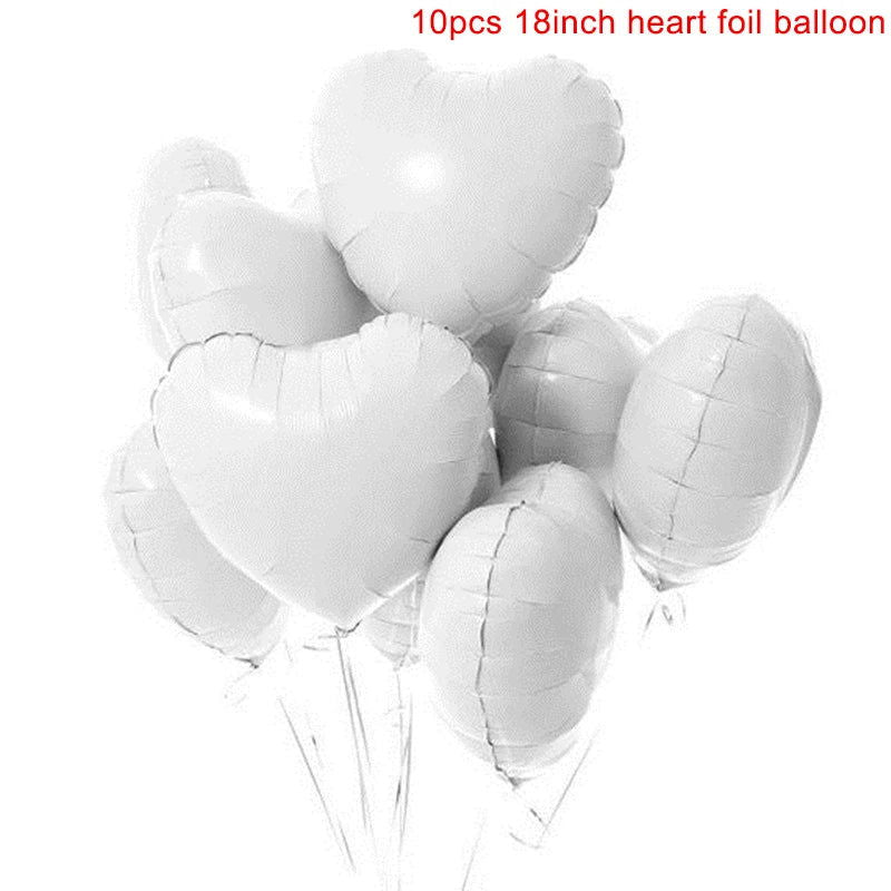 10pcs 18inch Rose Gold Love Heart Shape Foil Balloons Wedding Birthday Party Decorations Aluminum Foil Ballons Air Balls Globos - Slobuy