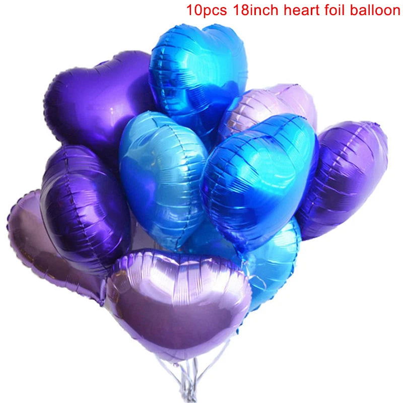 10pcs 18inch Rose Gold Love Heart Shape Foil Balloons Wedding Birthday Party Decorations Aluminum Foil Ballons Air Balls Globos - Slobuy