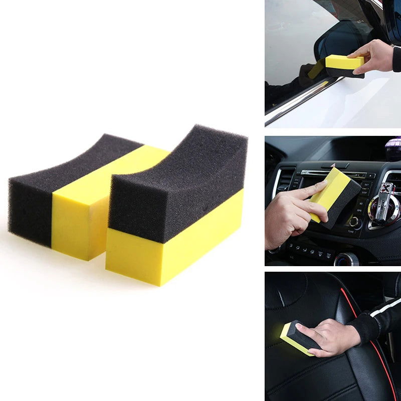 10pcs Auto Cleaning Sponge Brush Set for Car Wheel Tire Wash Wipe Water Suction Sponge Pad Wax Polishing Tyre Brushes Tools - Slobuy