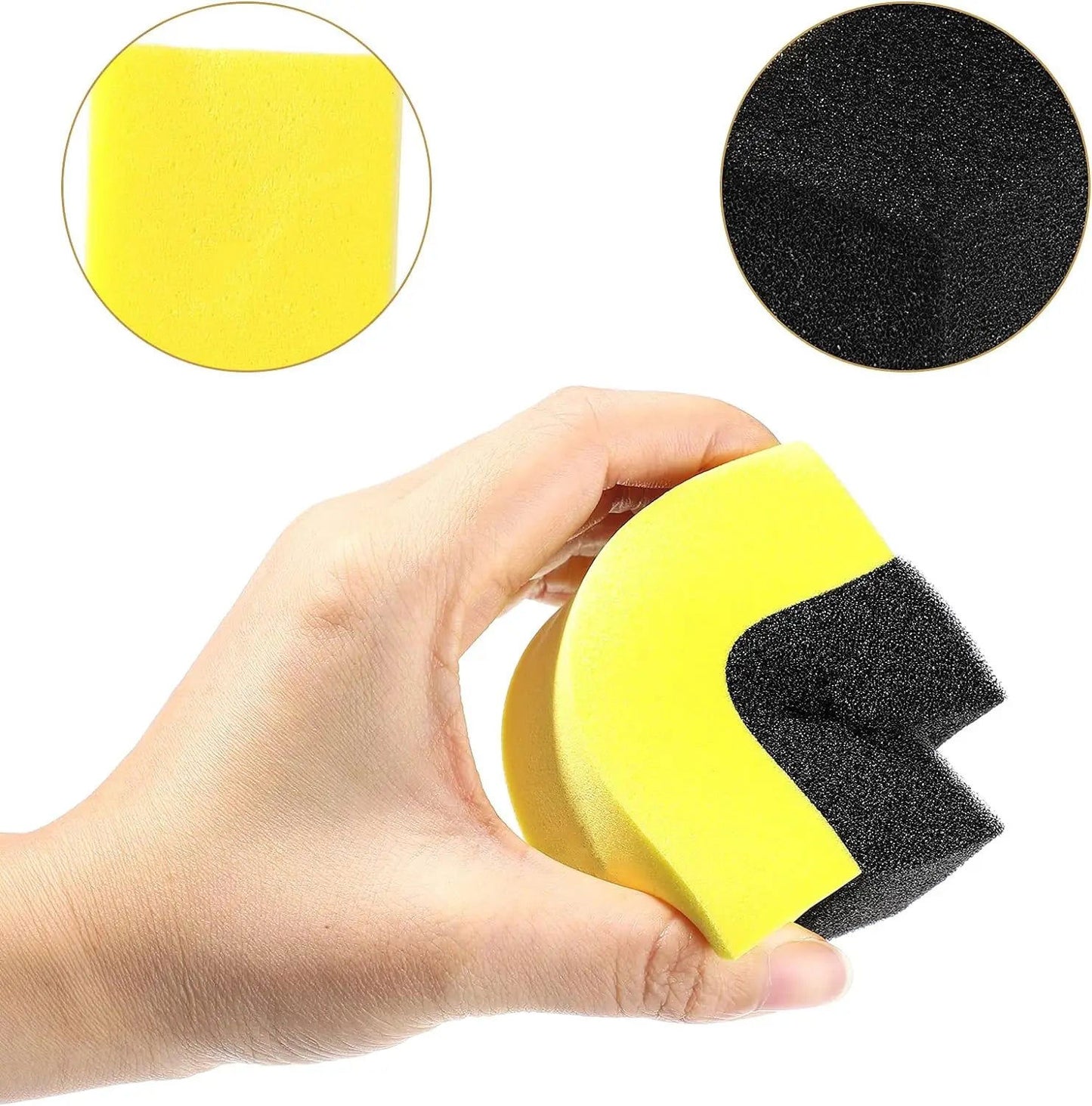 10pcs Auto Cleaning Sponge Brush Set for Car Wheel Tire Wash Wipe Water Suction Sponge Pad Wax Polishing Tyre Brushes Tools - Slobuy
