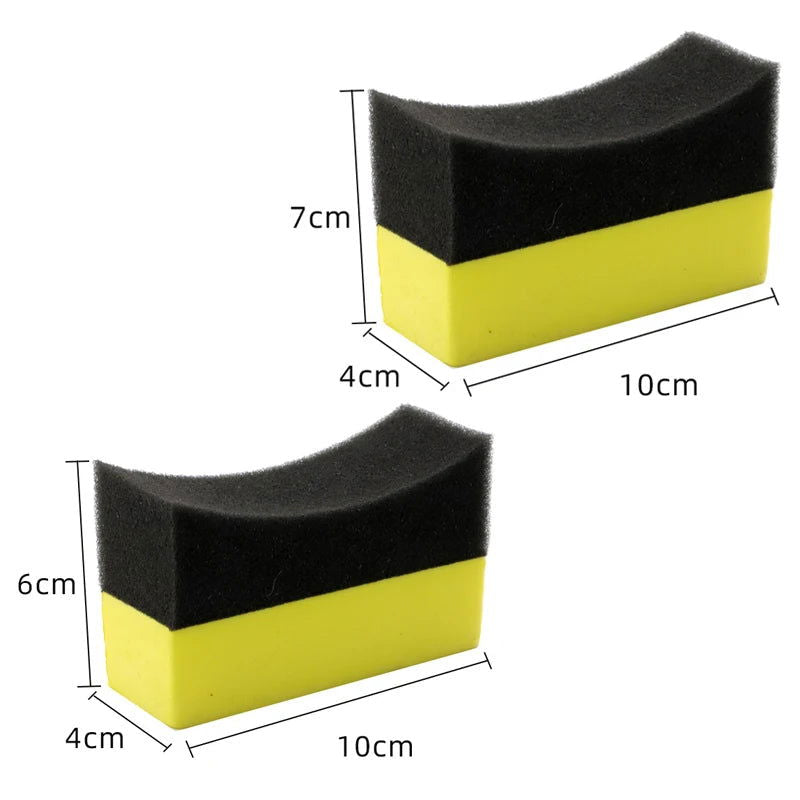 10pcs Auto Cleaning Sponge Brush Set for Car Wheel Tire Wash Wipe Water Suction Sponge Pad Wax Polishing Tyre Brushes Tools - Slobuy