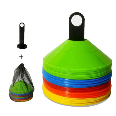 10pcs Cone Set Football Training Equipment for Kid Pro Disc Cones Agility Exercise Obstacles Avoiding Sport Training Accessories - Slobuy