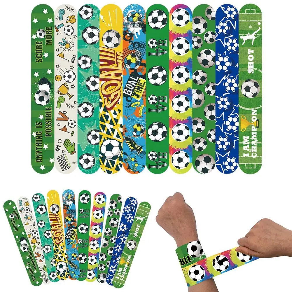 10pcs Football Papa Circle Bracelet SOCCER Decoration Bracelet Football Sports Party Football Boy Happy Birthday Party Supplies - Slobuy