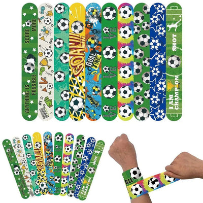 10pcs Football Papa Circle Bracelet SOCCER Decoration Bracelet Football Sports Party Football Boy Happy Birthday Party Supplies - Slobuy