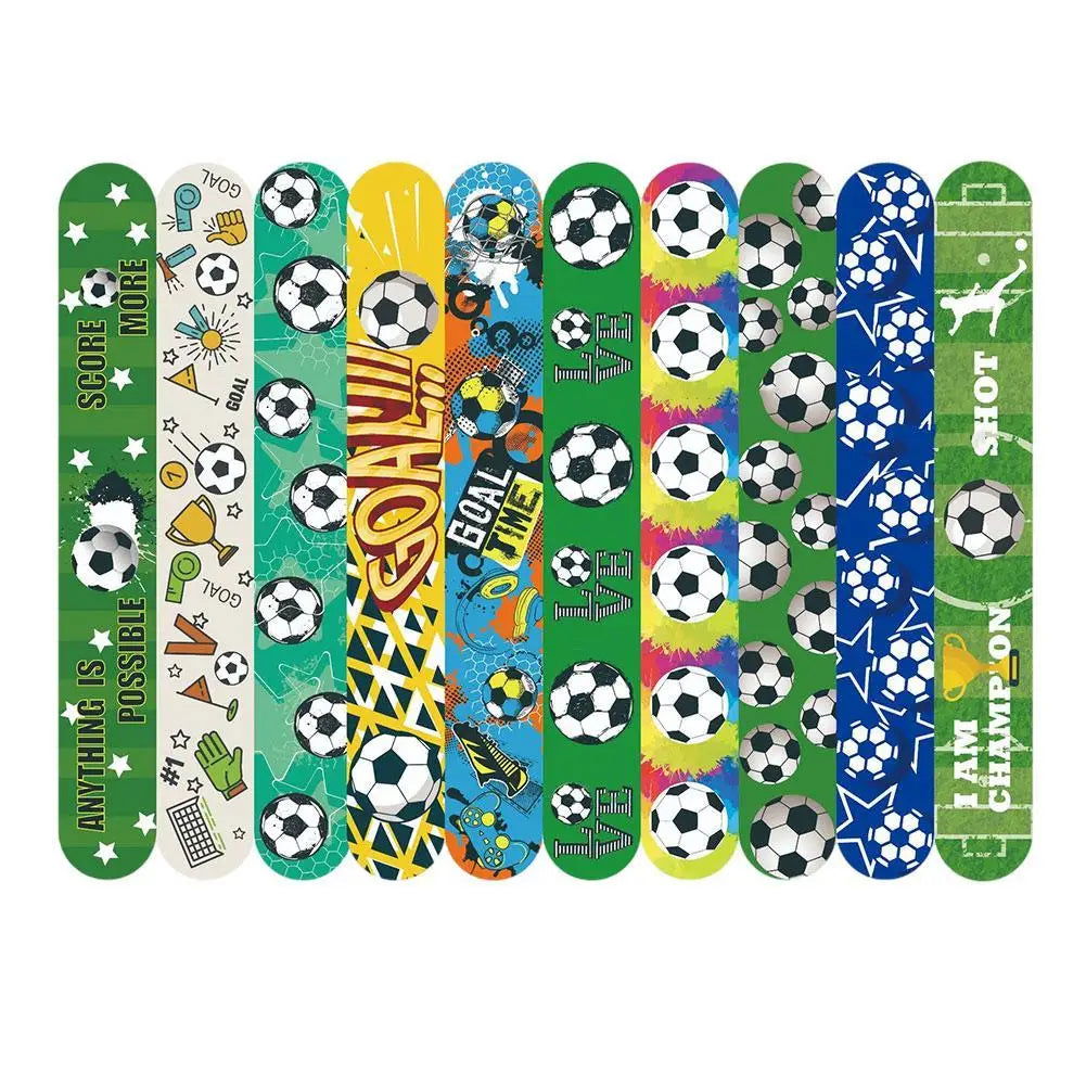 10pcs Football Papa Circle Bracelet SOCCER Decoration Bracelet Football Sports Party Football Boy Happy Birthday Party Supplies - Slobuy