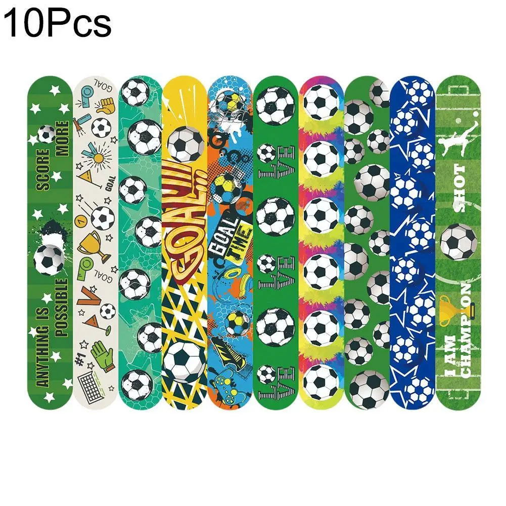 10pcs Football Papa Circle Bracelet SOCCER Decoration Bracelet Football Sports Party Football Boy Happy Birthday Party Supplies - Slobuy