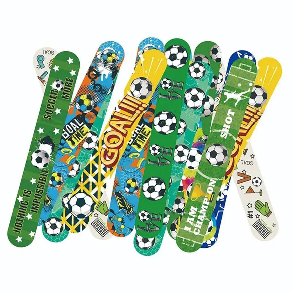 10pcs Football Papa Circle Bracelet SOCCER Decoration Bracelet Football Sports Party Football Boy Happy Birthday Party Supplies - Slobuy