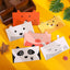 10pcs Random Color Cartoon Animal Envelope Message Thank Card Baby Birthday Party Invitation Greeting Holiday Universal Sheet - Slobuy