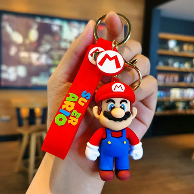 10styles Super Mario Keychain Mario Bros Luigi Toad Yoshi Bowser Action Figure Model Pvc Cartoon Bag Doll Pendant Toys Gift - Slobuy