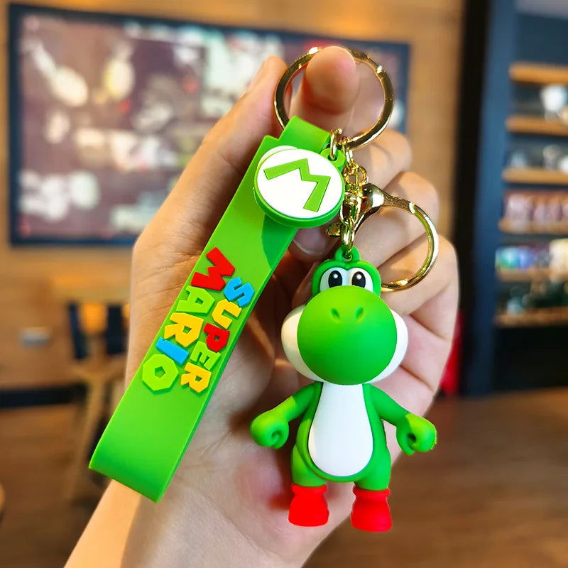 10styles Super Mario Keychain Mario Bros Luigi Toad Yoshi Bowser Action Figure Model Pvc Cartoon Bag Doll Pendant Toys Gift - Slobuy
