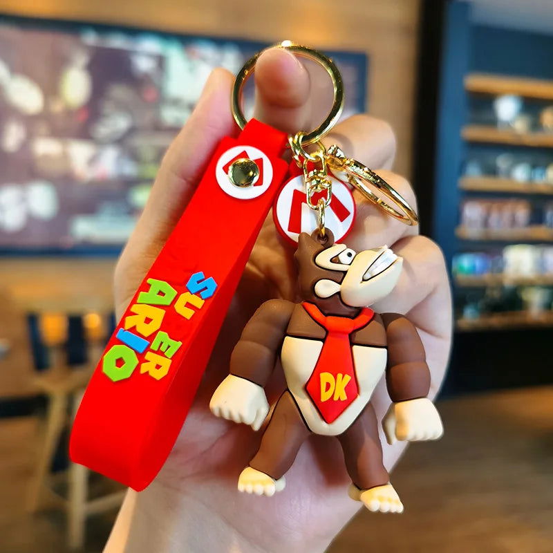 10styles Super Mario Keychain Mario Bros Luigi Toad Yoshi Bowser Action Figure Model Pvc Cartoon Bag Doll Pendant Toys Gift - Slobuy