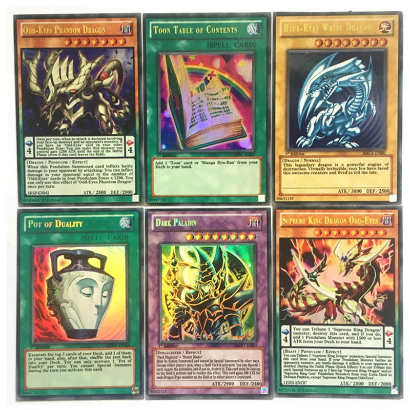 112Pcs Yu Gi Oh Cards Anime Holographic  English Card Wing Dragon Giant Soldier Sky Battle Game Yu-Gi-Oh! Kids Toy Gift - Slobuy