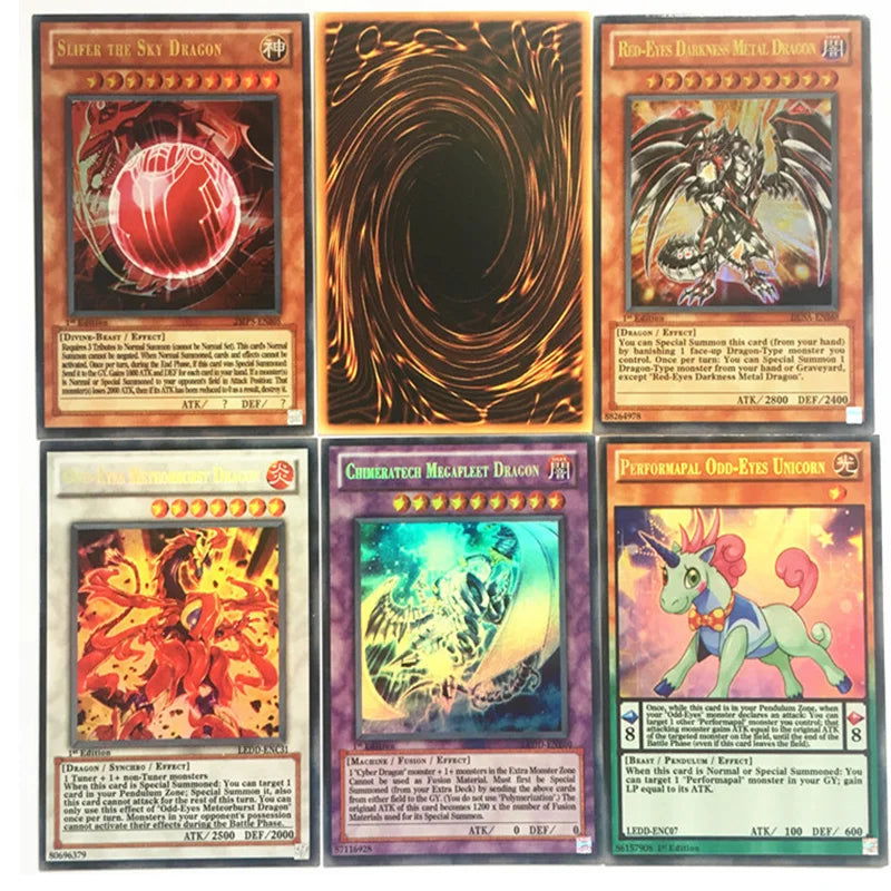 112Pcs Yu Gi Oh Cards Anime Holographic  English Card Wing Dragon Giant Soldier Sky Battle Game Yu-Gi-Oh! Kids Toy Gift - Slobuy