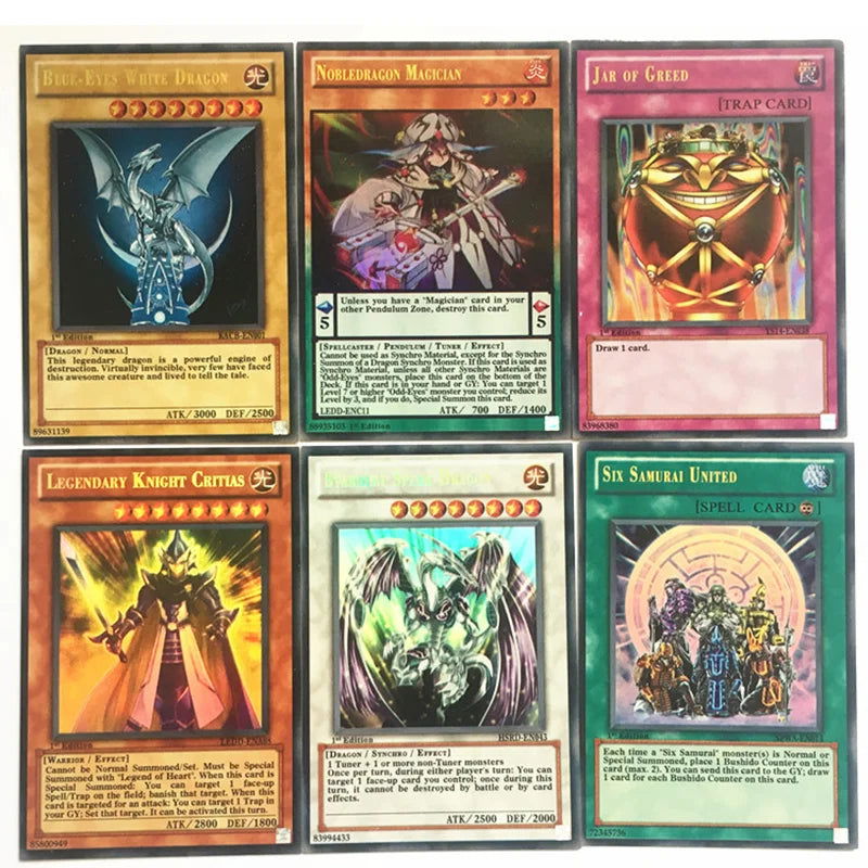 112Pcs Yu Gi Oh Cards Anime Holographic  English Card Wing Dragon Giant Soldier Sky Battle Game Yu-Gi-Oh! Kids Toy Gift - Slobuy
