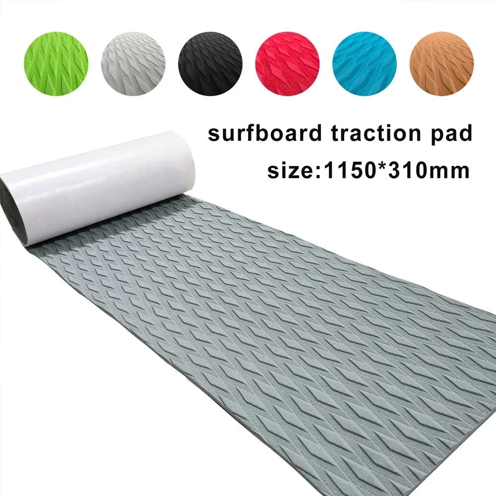 115x31cm EVA Foam Surfboard Traction Pads, Non-Slip Diamond Grip Mat, Use for Kayak, RV, Yacht, Pool, Skateboard, Skimboard, - Slobuy