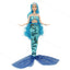 11 Inch Mermaid Doll Full Set Multi Joints Movable 30cm Height Doll with Sequin Skirt Suit Girls Dress Up Toys - Slobuy