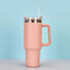1200ML 304 Stainless Steel Insulated Water Bottle,Thermal Coffee Car Cup, Cold Hot Mugs Vacuum Flask With Handle Straw,For Sport - Slobuy