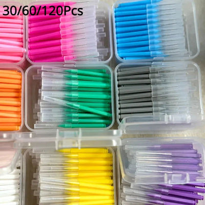 30/60/120Pcs Interdental Brushes Health Care Tooth Escova Interdental Cleaners Orthodontic Dental Teeth Brush Oral Hygiene Tool - Slobuy