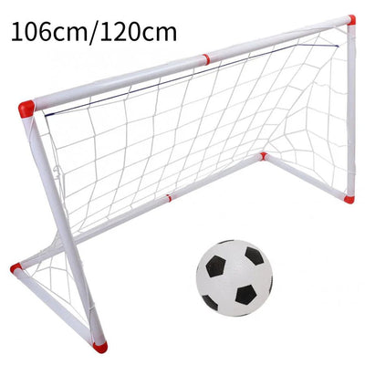 106/120cm Indoor Outdoor Mini Children Football Soccer Goal Post Net Set with Ball Pump Kids Football Sport Toy Official Size - Slobuy