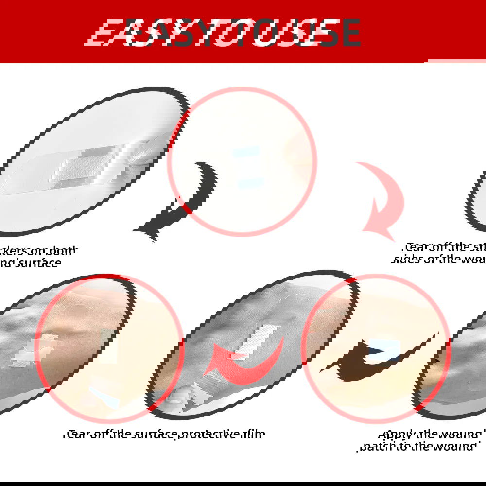 120pcs PU Transparent Waterproof Band Aid Adhesive Medical Strips Wound Plaster for Sports Bathing Protective First Aid - Slobuy