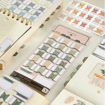 120pcs Retro Memo Pads Stickers Index Tabs Arrow Flags Sticky Note for Page Marker Planner Stickers Bookmarks Office School - Slobuy