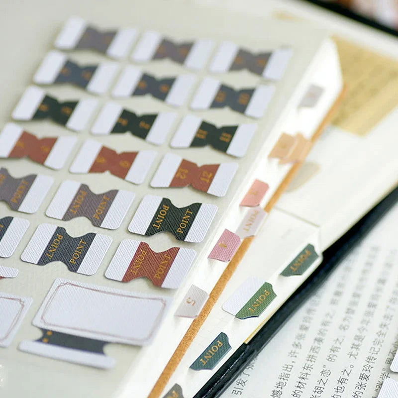 120pcs Retro Memo Pads Stickers Index Tabs Arrow Flags Sticky Note for Page Marker Planner Stickers Bookmarks Office School - Slobuy