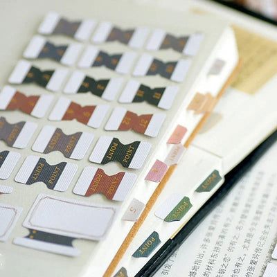 120pcs Retro Memo Pads Stickers Index Tabs Arrow Flags Sticky Note for Page Marker Planner Stickers Bookmarks Office School - Slobuy