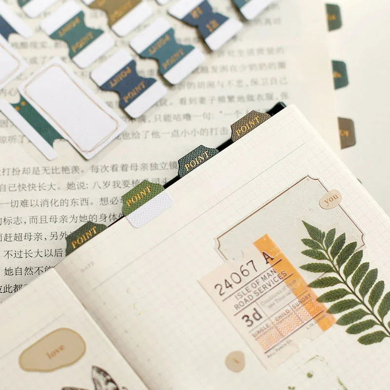 120pcs Retro Memo Pads Stickers Index Tabs Arrow Flags Sticky Note for Page Marker Planner Stickers Bookmarks Office School - Slobuy