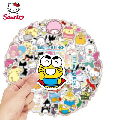 120pcs Sanrio Officially Licensed Hello Kitty Vinyl Sticker DIY Waterproof UV Scratch Resistant Tape Gift Student Office - Slobuy