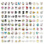 120pcs Sanrio Officially Licensed Hello Kitty Vinyl Sticker DIY Waterproof UV Scratch Resistant Tape Gift Student Office - Slobuy