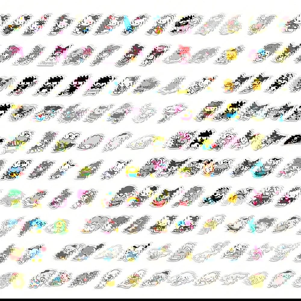 120pcs Sanrio Officially Licensed Hello Kitty Vinyl Sticker DIY Waterproof UV Scratch Resistant Tape Gift Student Office - Slobuy