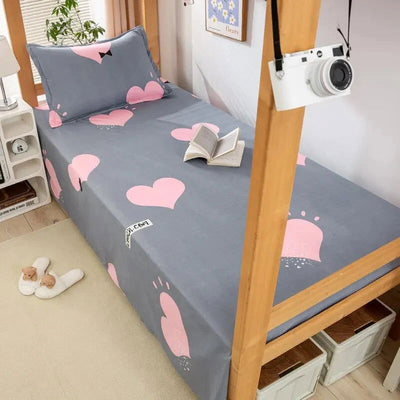 120x210cm Bed Sheet Home Textile Modern Polyester Cotton Flat Sheets Bed Linens Single Queen King Size Bedspread - Slobuy