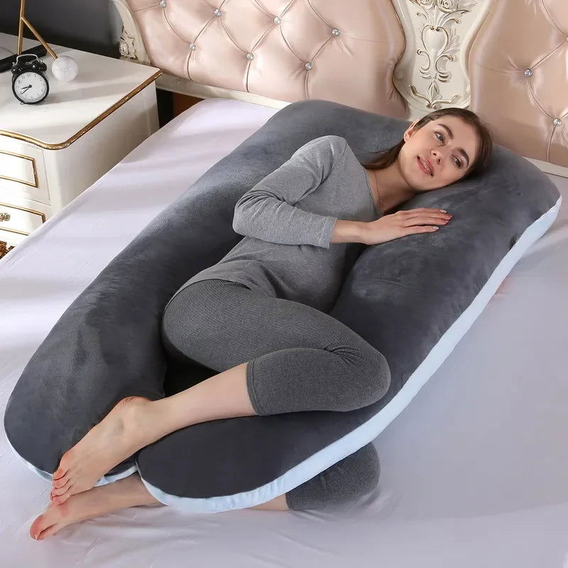 120x70cm Pregnant Pillow for Pregnant Women Soft Cushions of Pregnancy Maternity Support Breastfeeding for Sleep - Slobuy
