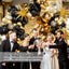 121Pcs Black and Gold Balloons Garland Arch Kit with Starburst Foil Balloons for New Years Wedding  Birthday Party Decorations - Slobuy