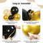 121Pcs Black and Gold Balloons Garland Arch Kit with Starburst Foil Balloons for New Years Wedding  Birthday Party Decorations - Slobuy