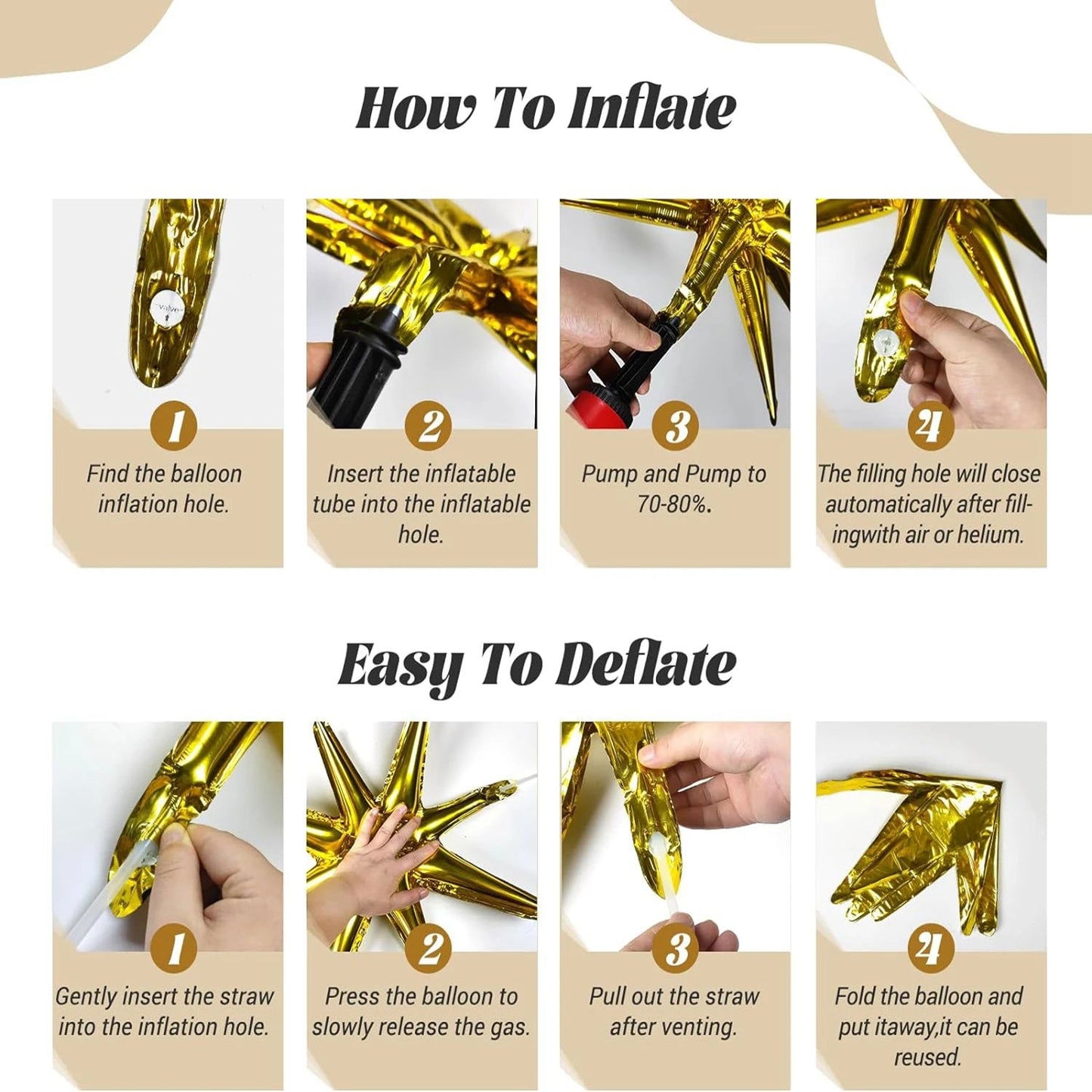 121Pcs Black and Gold Balloons Garland Arch Kit with Starburst Foil Balloons for New Years Wedding  Birthday Party Decorations - Slobuy