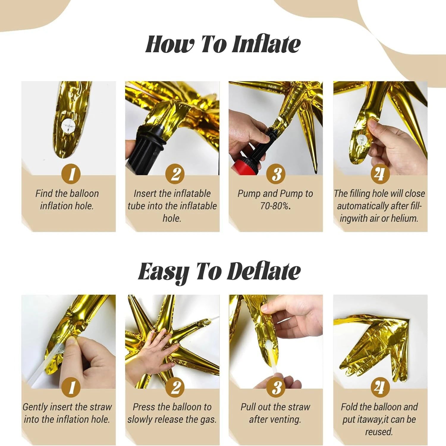 121Pcs Black and Gold Balloons Garland Arch Kit with Starburst Foil Balloons for New Years Wedding  Birthday Party Decorations - Slobuy