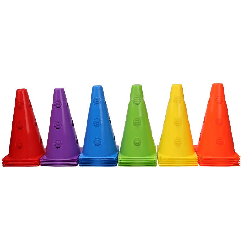 12PCS 18PCS 24PCS 30PCS 36PCS Durable  Mark Cones Football Agility Training Sport  with Hole - Slobuy
