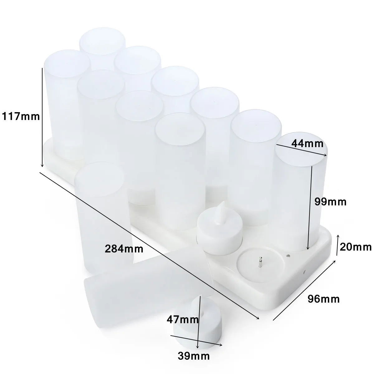 12Pcs LED Candle Lamp Rechargeable Creative Flickering Simulation Flame Candle Night Light Tea Light for Party Home Decoration - Slobuy