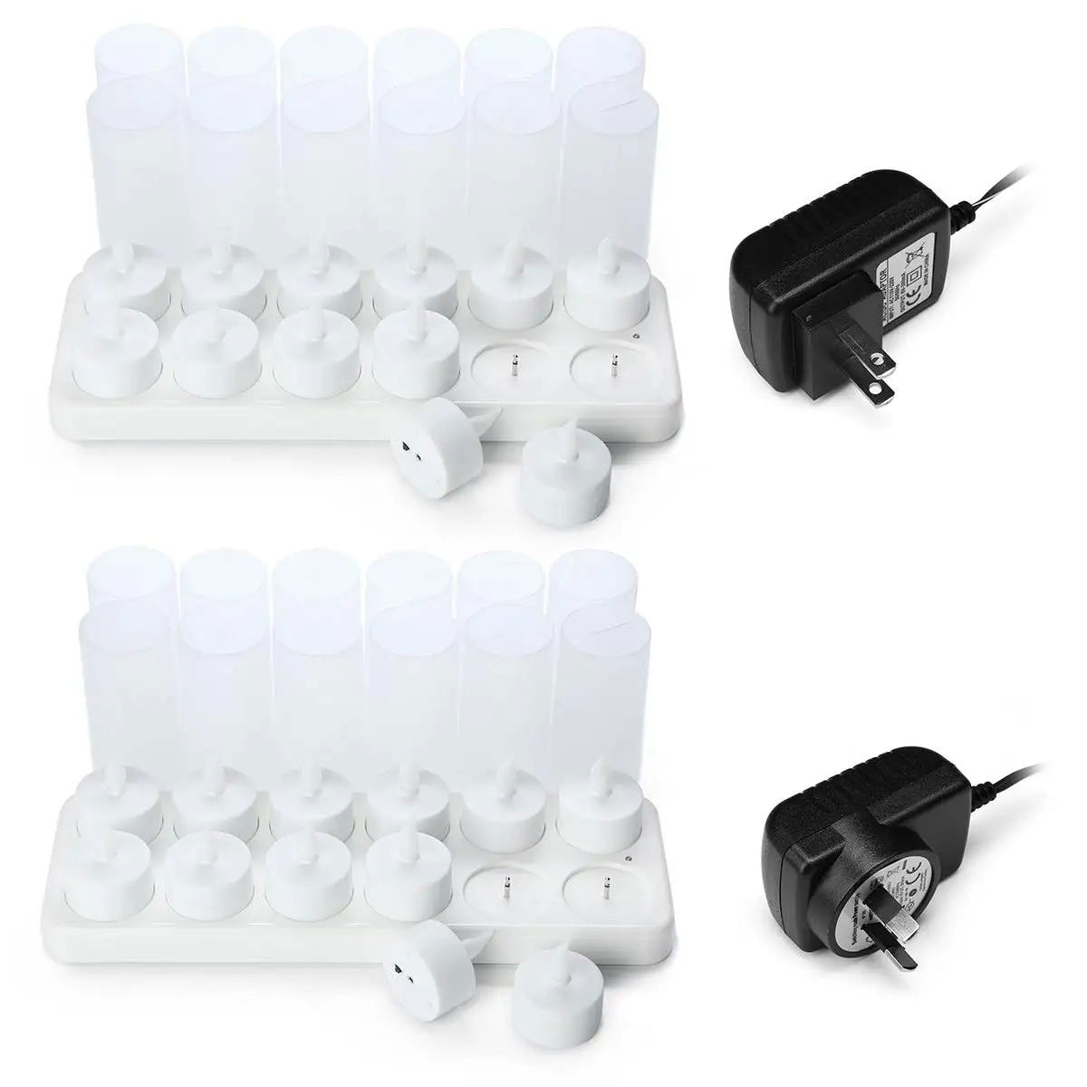 12Pcs LED Candle Lamp Rechargeable Creative Flickering Simulation Flame Candle Night Light Tea Light for Party Home Decoration - Slobuy