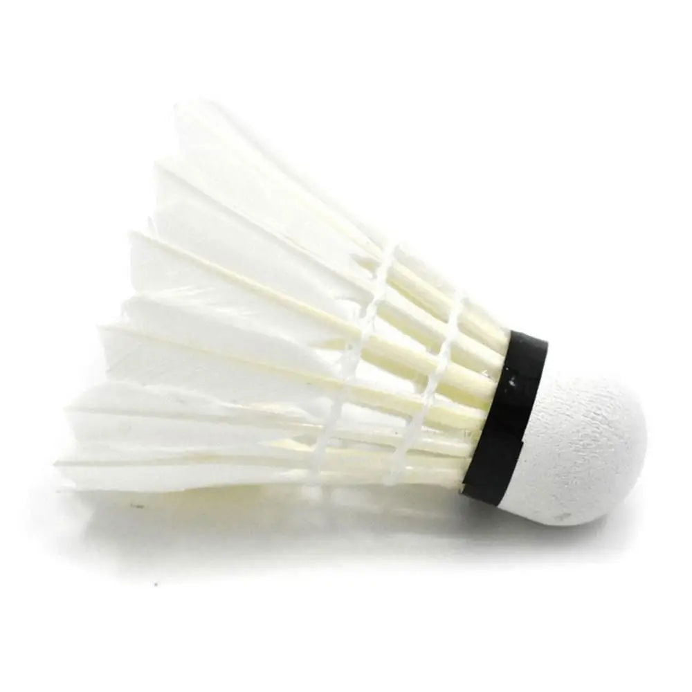 12Pcs Professional Badminton Balls,White Goose  Feather Shuttlecock Stable Training Sport Badminton Ball Sport Accessories - Slobuy