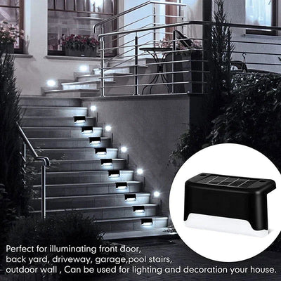 4/8/12Pcs Solar Deck Lights Outdoor Waterproof LED Fence Lights Step Garden Decorate Lamp for Patio Stairs Railing Pathway - Slobuy